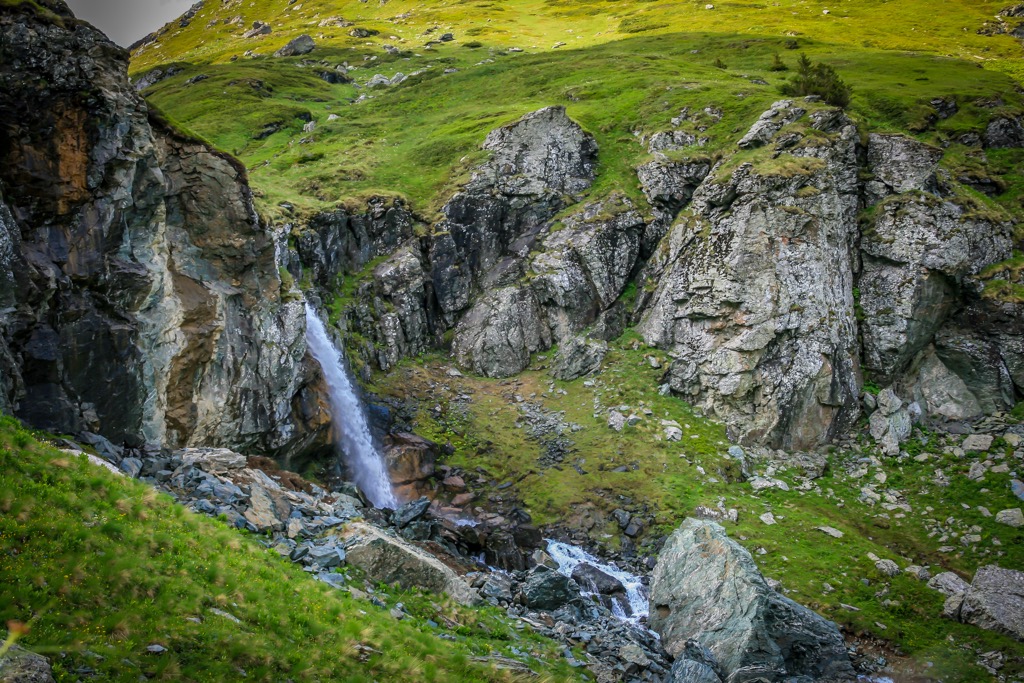 A waterfall in the alpine headwaters of the Sharr Mountains. Sharr Mountains