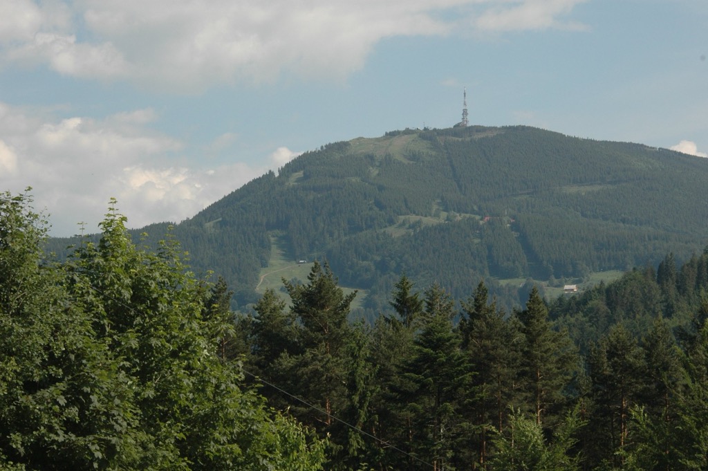 The summit of Skrzyczne. Silesian Beskids Landscape Park