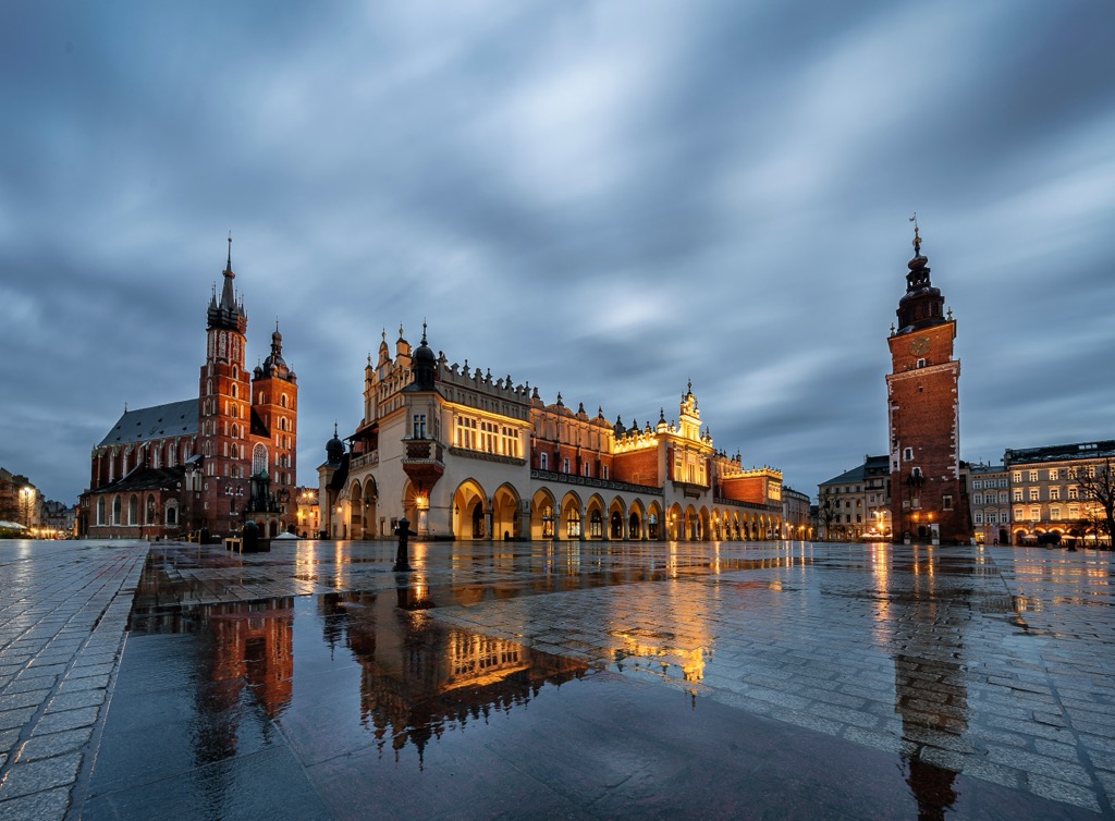 Krakow’s main square. Silesian Beskids Landscape Park