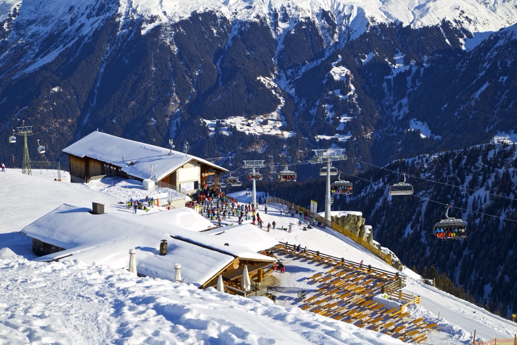 The Silvretta - Montafon ski area. Silvretta Alps