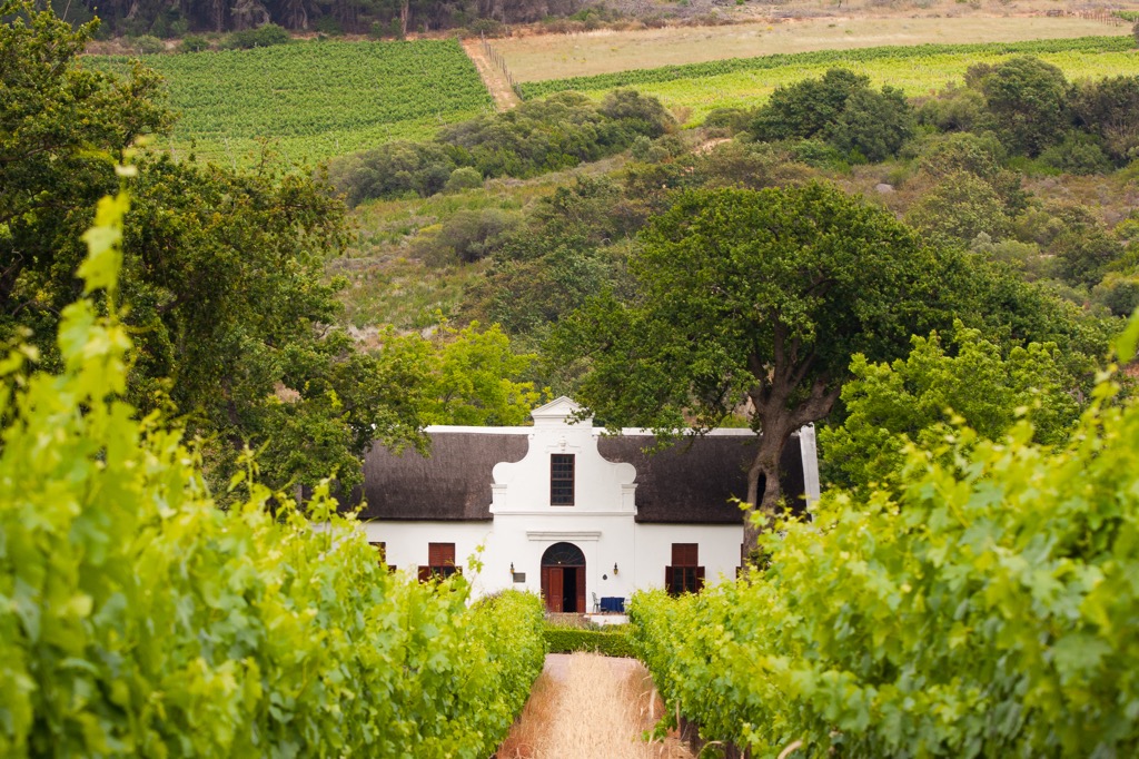 Most of the region’s vineyards are hundreds of years old; the above is an example of Dutch Colonial architecture from early European settlement. Simonsberg Nature Reserve