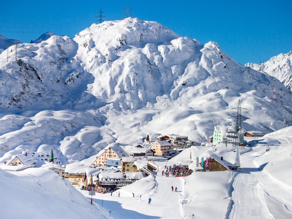 St. Christoph caked in snow. Ski Arlberg