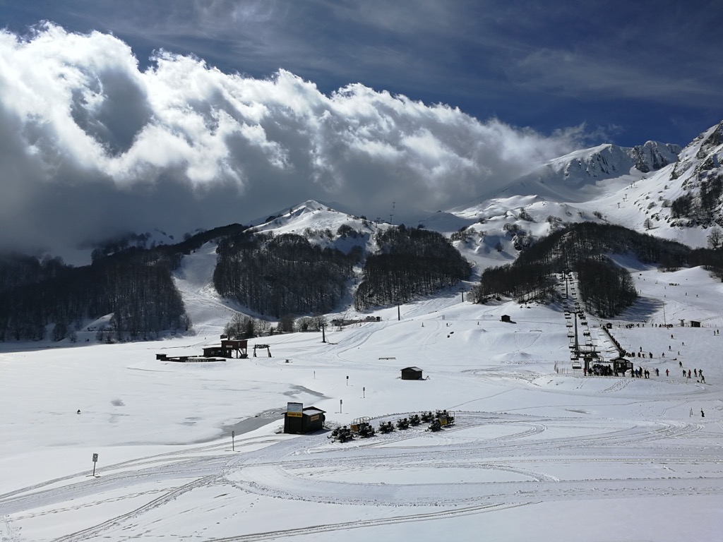 Ski resort, Campitello Matese, Ferriere Valley Nature Reserve, Riserva naturale Valle delle Ferriere, Campania, Italy