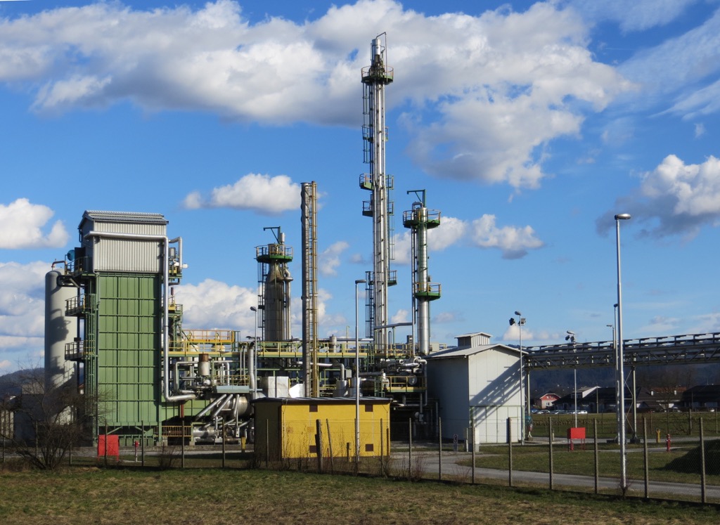 A hydrogen gasification plant in Ljubljana highlights the region’s evolving petrochemical industry. Slovene Prealps