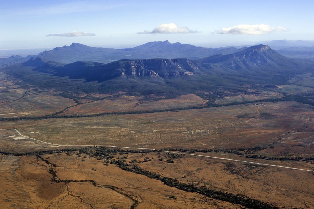 An aerial view of Wilpena Pound. South Australia