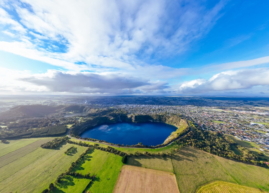 Blue Lake at Mt. Gambier. South Australia