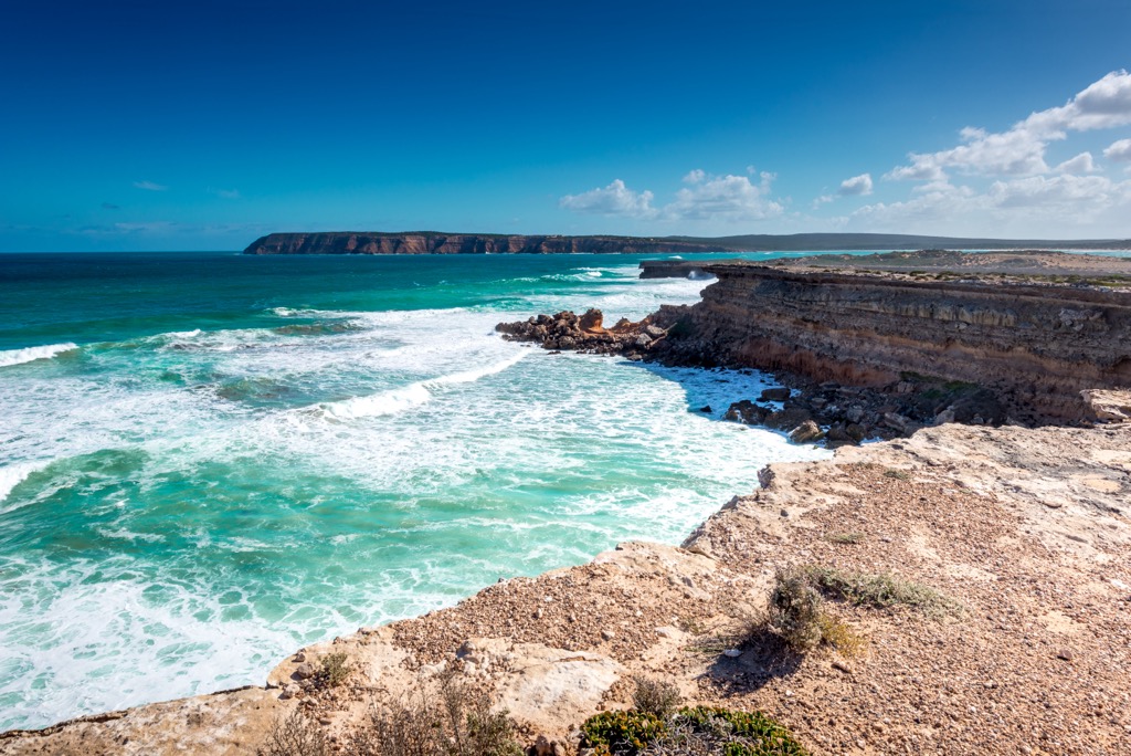 The sea cliffs of Venus Bay on the Eyre Peninsula. South Australia