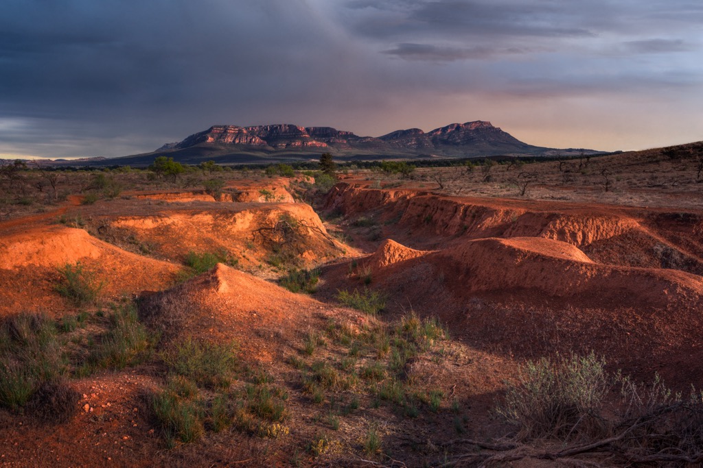 Wilpena Pound is South Australia’s most famous mountain feature. South Australia