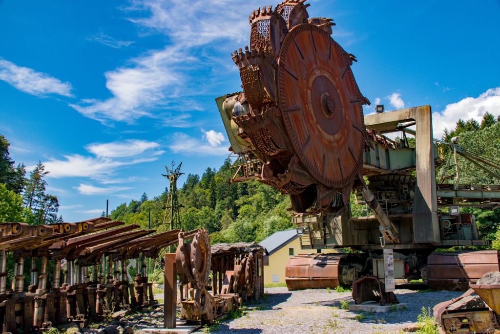 Old mining equipment has been converted into an “Energy Adventure Park’ in Voitsberg, Styria. Styria