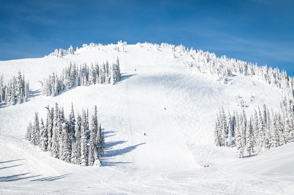 Expansive groomers and snow ghosts at Sun Peaks Ski Resort. Sun Peaks Ski Resort 