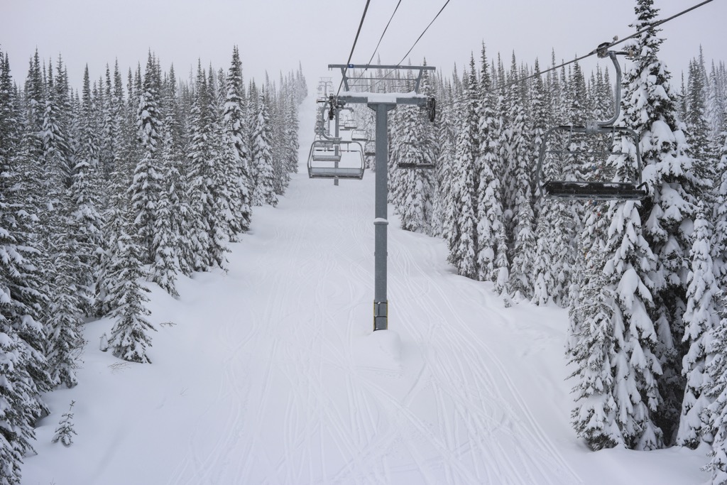 Despite the name “Sun” Peaks, powder days are abundant. Sun Peaks Ski Resort 