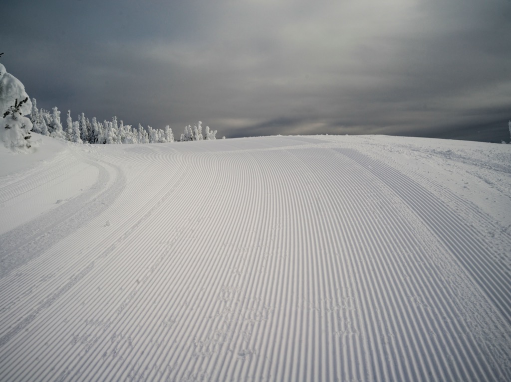 Perfectly groomed pistes at Sun Peaks. Sun Peaks Ski Resort 