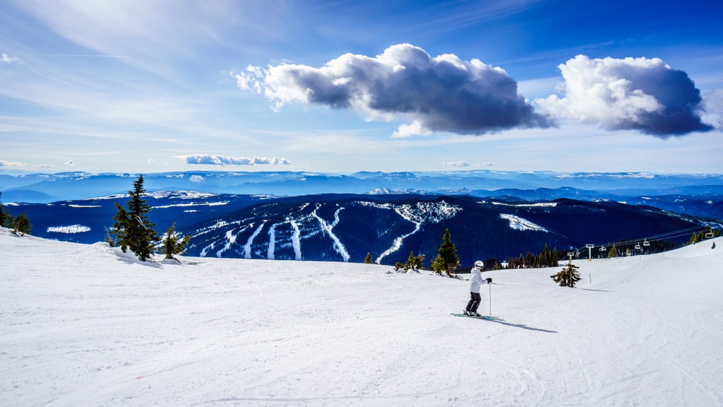 Spring skiing at Sun Peaks Ski Resort. Sun Peaks Ski Resort 