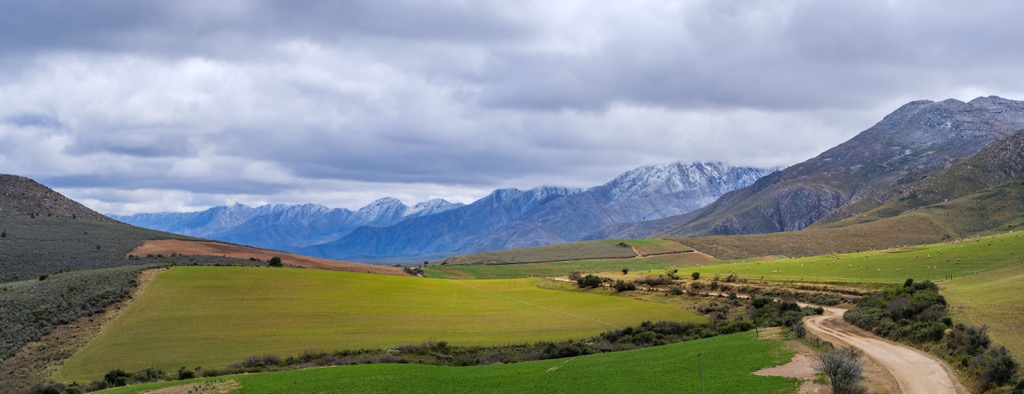 The Karoo with views of the Swartberg Mountains in the distance. Swartberg Nature Reserve