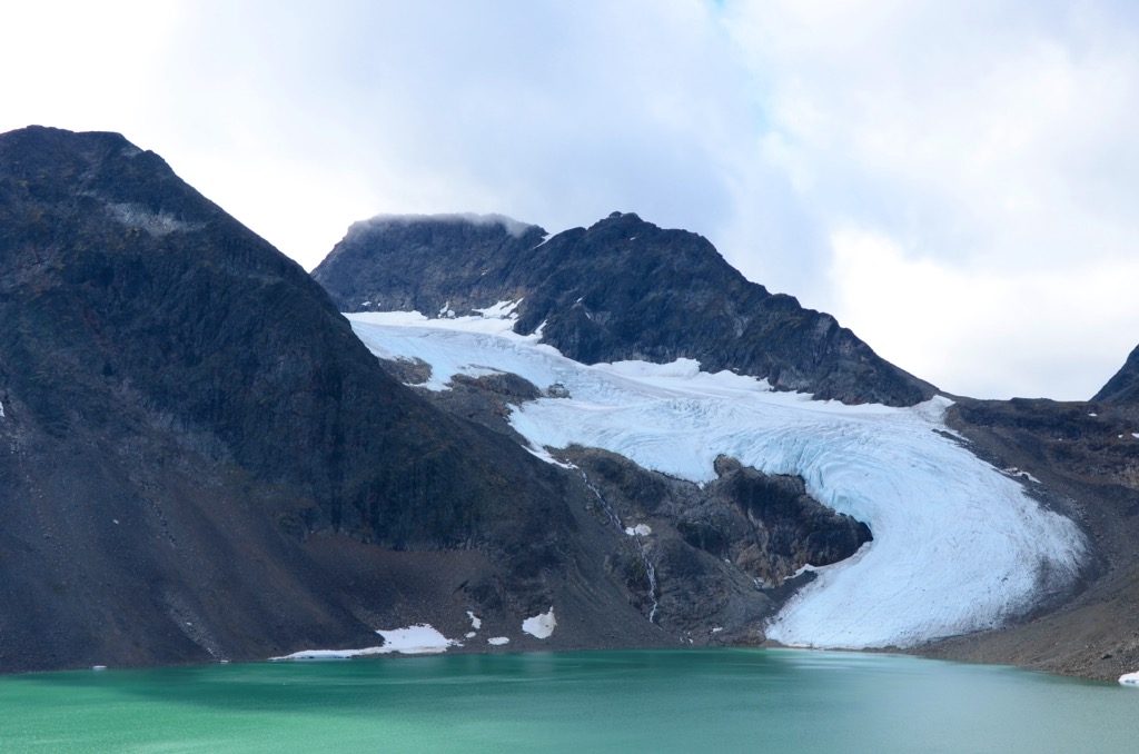 Glaciers flow from the Kebnekaise Massif, Sweden