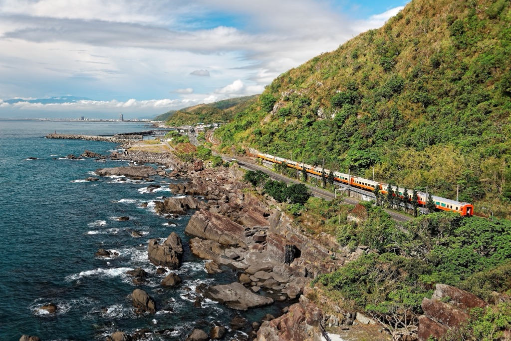 Coast road, Yilan City, Taiwan