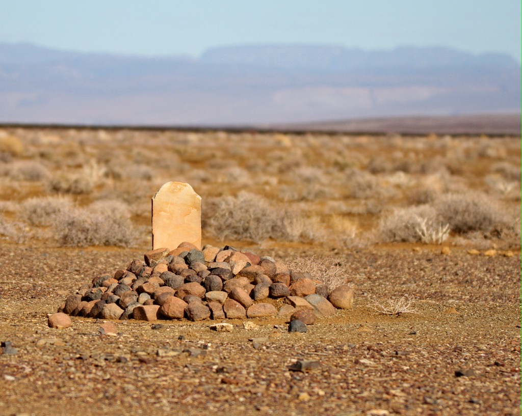 An unmarked grave in Tankwa Karoo National Park. Tankwa Karoo National Park
