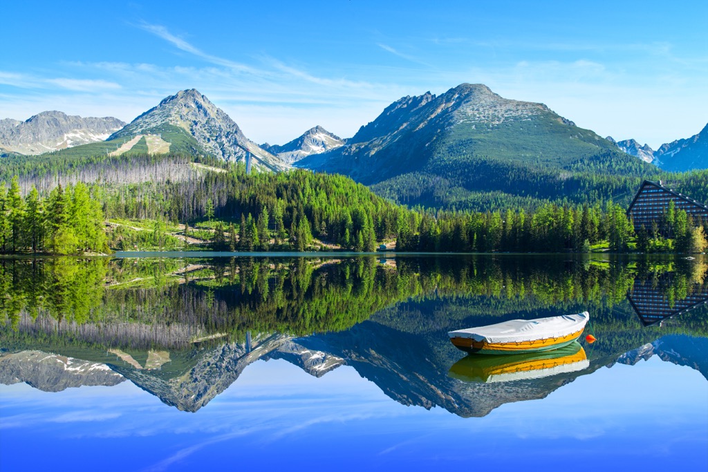 Mountain lake Strbske, Tatra National Park, Slovakia