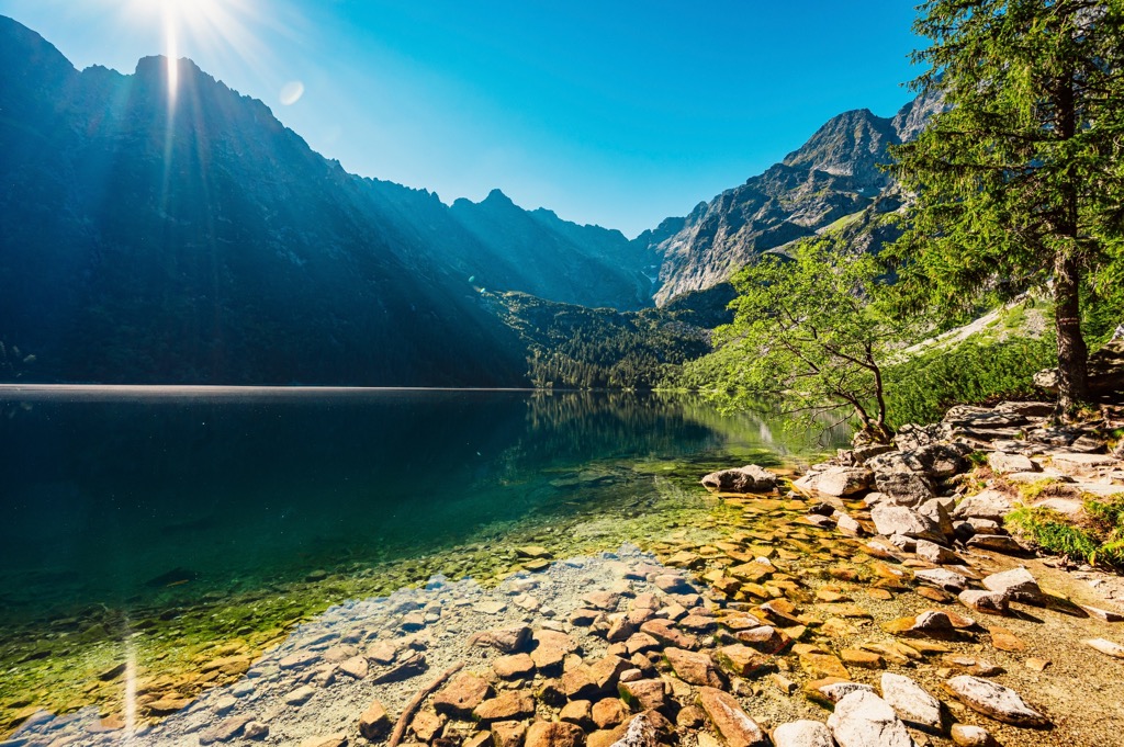 Morskie Oko Lake, Tatra National Park, Poland. Tatra National Park