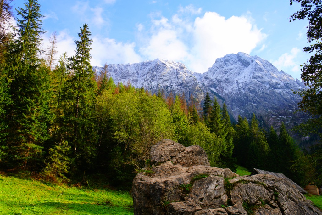 Views of the Wielki Giewont from the trail. Tatra National Park