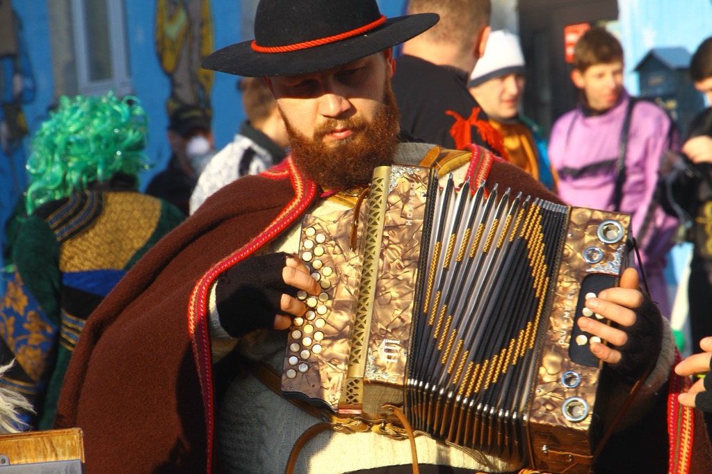 Górale folk musicians performing in Poland. Tatra National Park