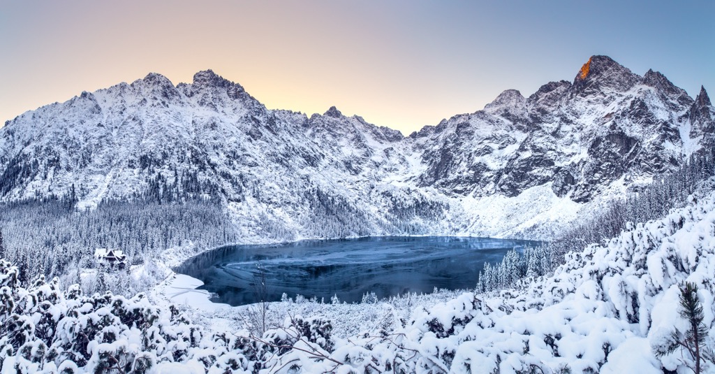 Morskie Oko Lake in winter. Tatra National Park