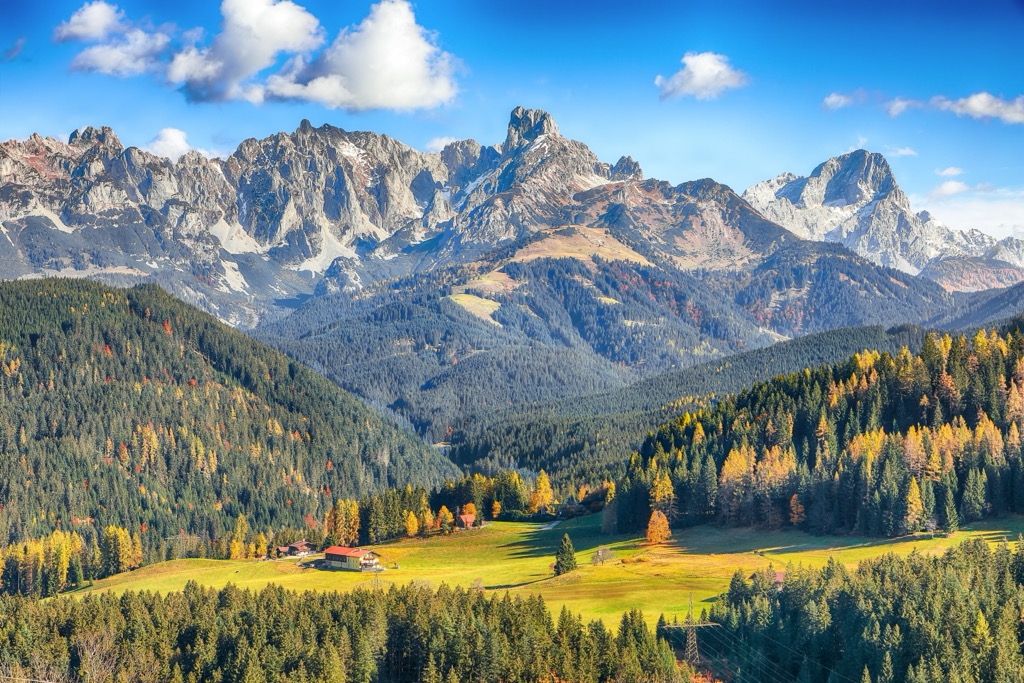 The Tennengebirge from near St. Martin am Tennengebirge. Tennengebirge Nature Reserve