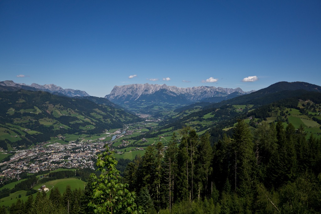 The view across the Salzachtal to the Tennengebirge’s southern side. Tennengebirge Nature Reserve