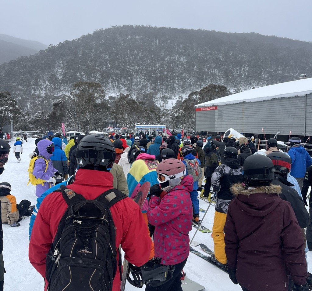 A Thredbo lift line. Watch out for those weekends. Photo: Sergei Poljak. Thredbo Ski Resort