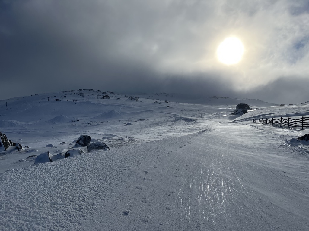 That special Thredbo light, just a hint of purple. Photo: Sergei Poljak. Thredbo Ski Resort