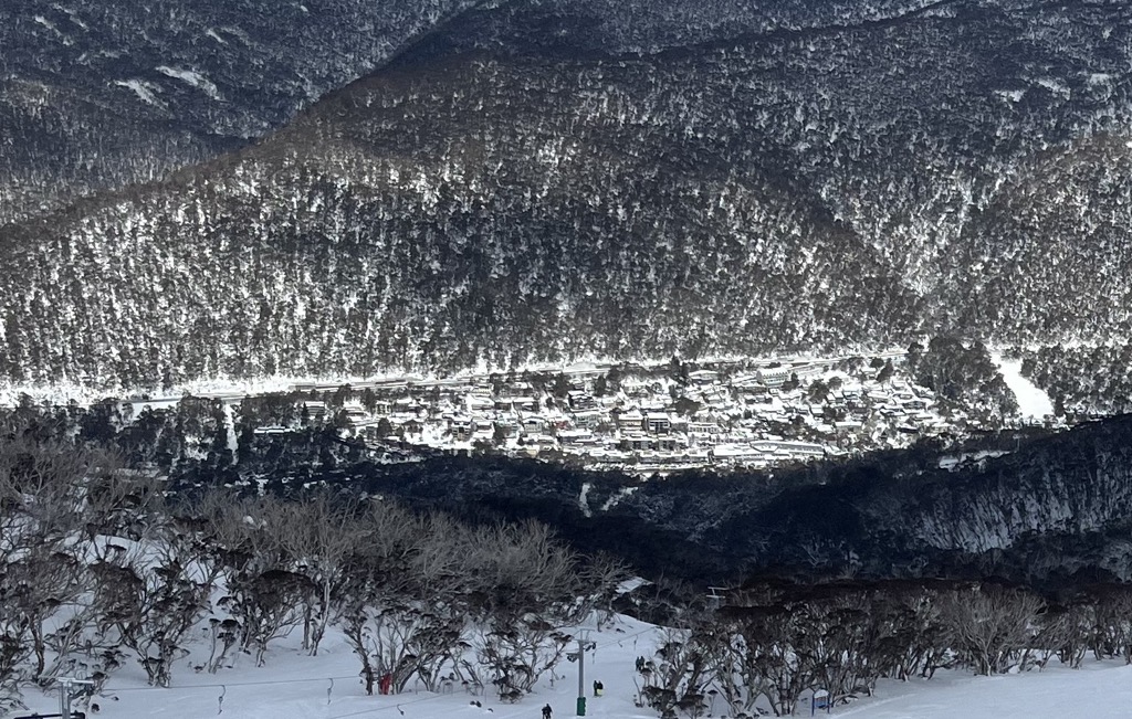 Thredbo Village from the ski area. Photo: Sergei Poljak. Thredbo Ski Resort