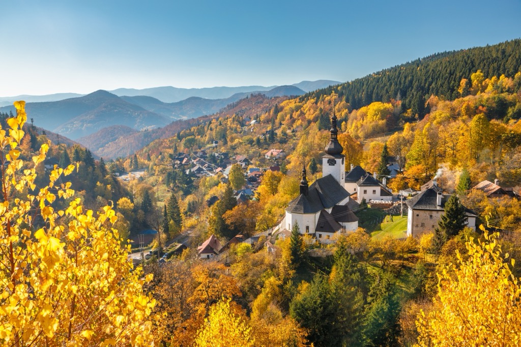 Špana Dolina Village, Slovakia. Ticha Dolina