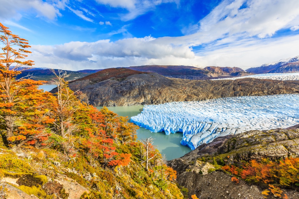 Grey Lake glacier, Torres del Paine National Park, Chile