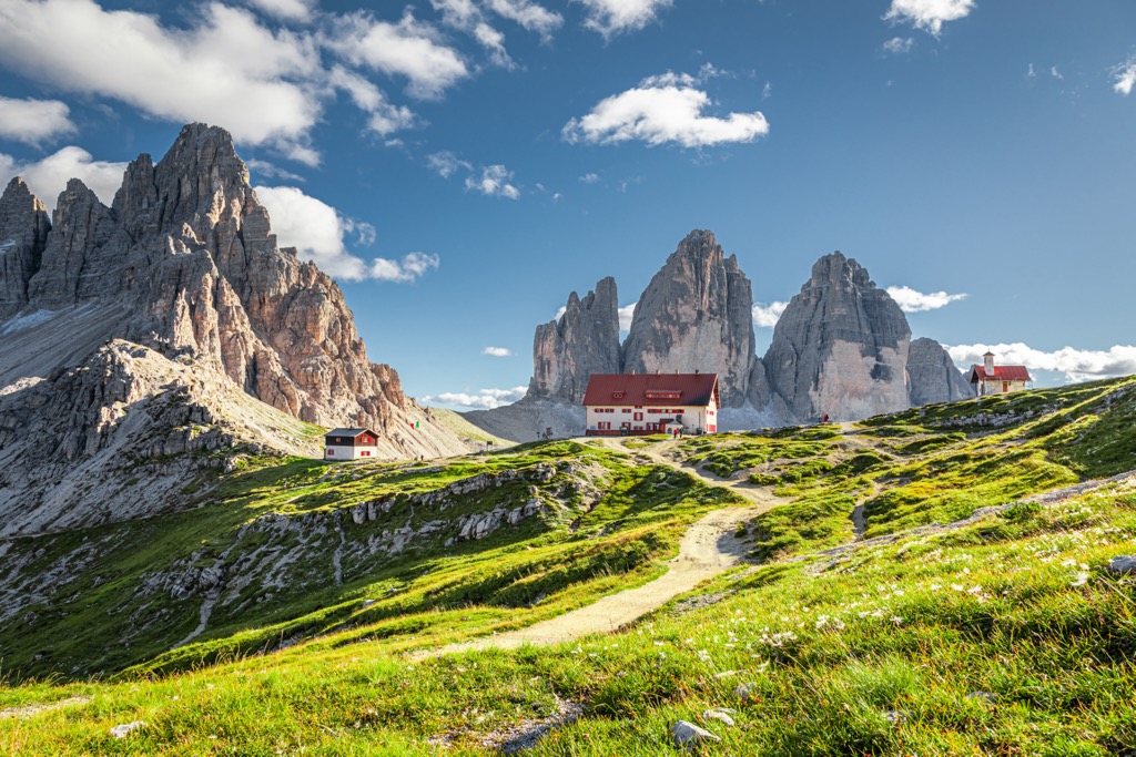 Dreizinnen hut, The Tre Cime Nature Park, Italy