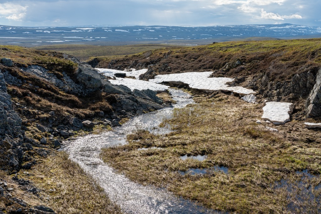 The Arctic tundra of Varangerhalvøya National Park. Troms og Finnmark