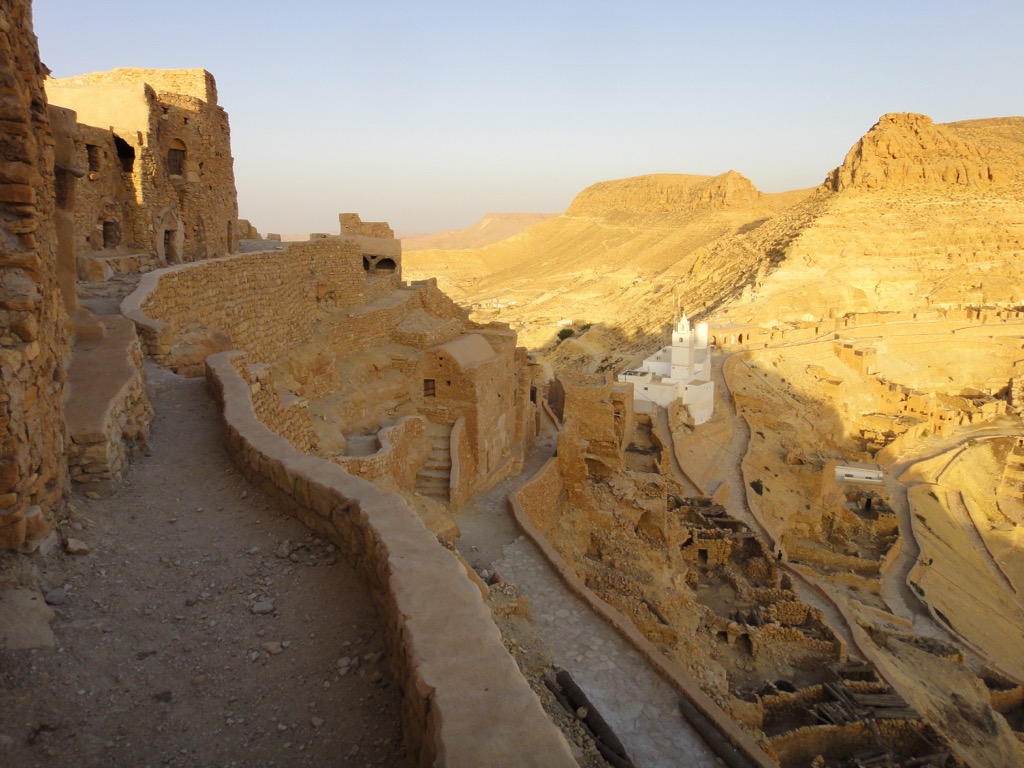 Walkway/Stairs In Ruined Hilltop Berber Village of Chenini, Tunisia