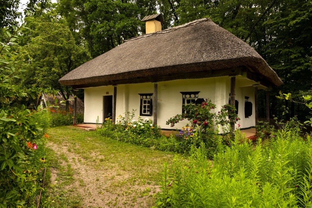 Traditional Ukrainian cottage, Ukraine