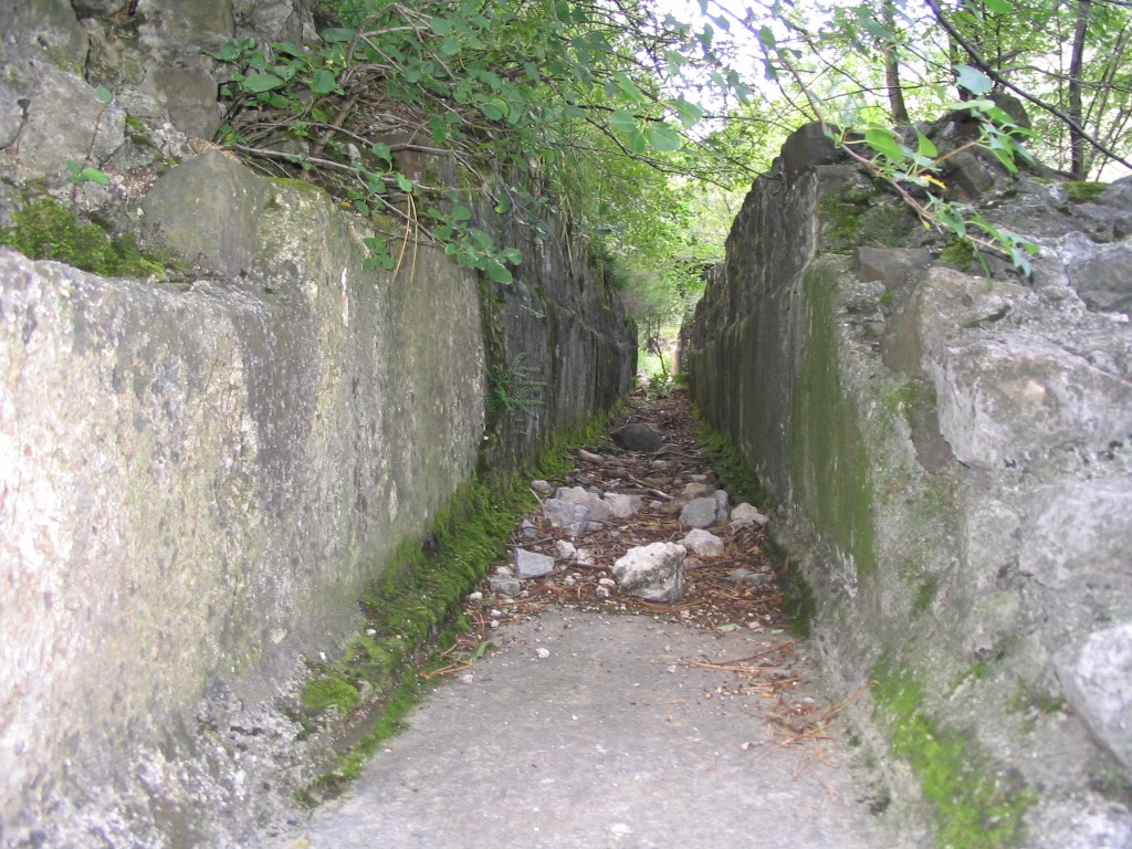 Remains of the ancient Roman aqueduct. Val Rosandra