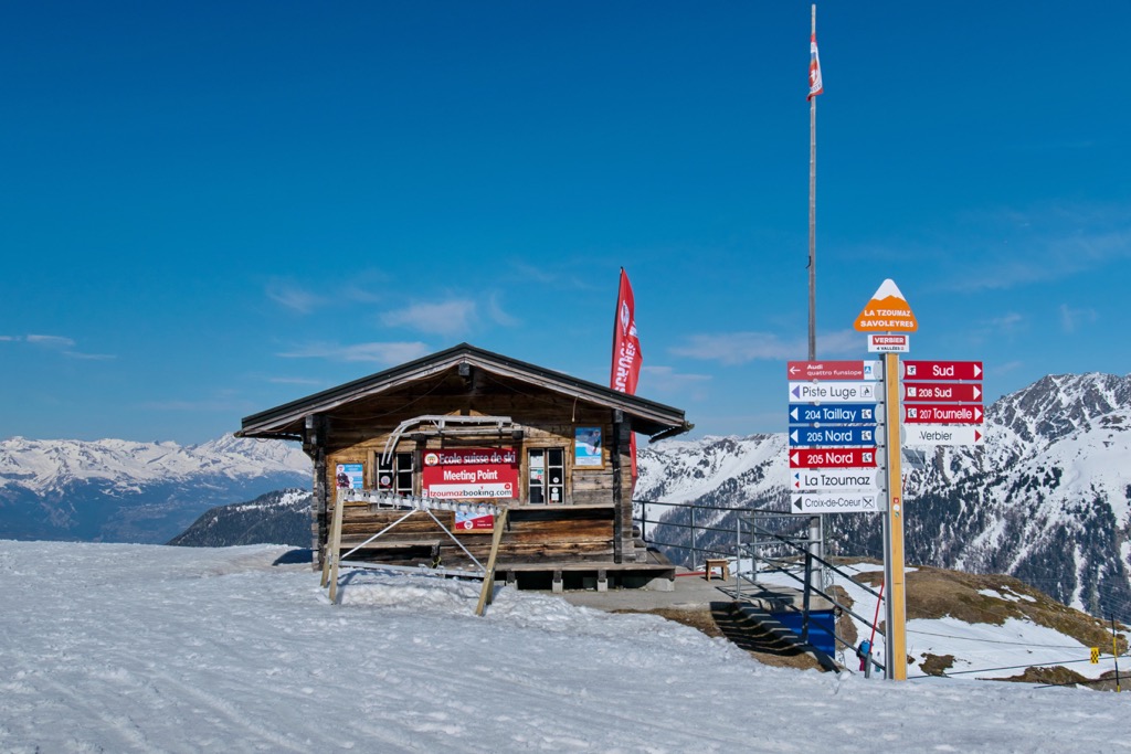 La Tzoumaz Ski Resort, Verbier ski area, Switzerland