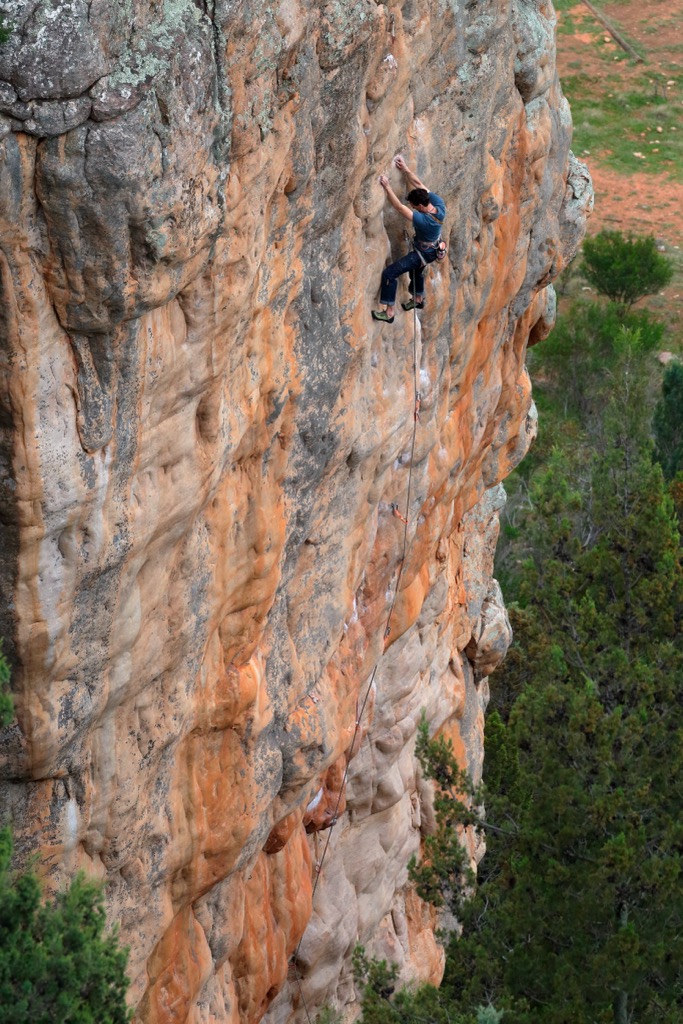 The famous Punks in the Gym route, the world’s first-ever route graded 32 (5.14a). Victoria Mountains