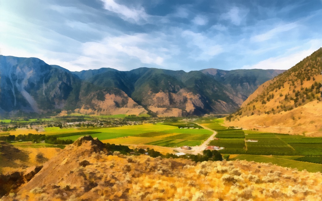 View from the hill, Keremeos, Okanagan, British Columbia, Canada