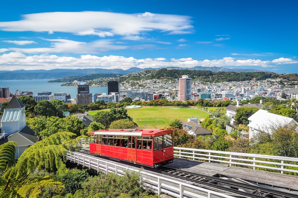 Wellington, with the cable car