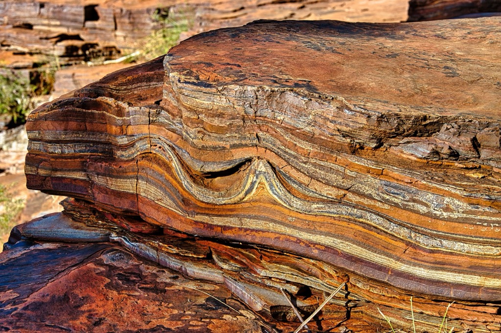 Banded iron in the Hamersley Basin. Western Australia 