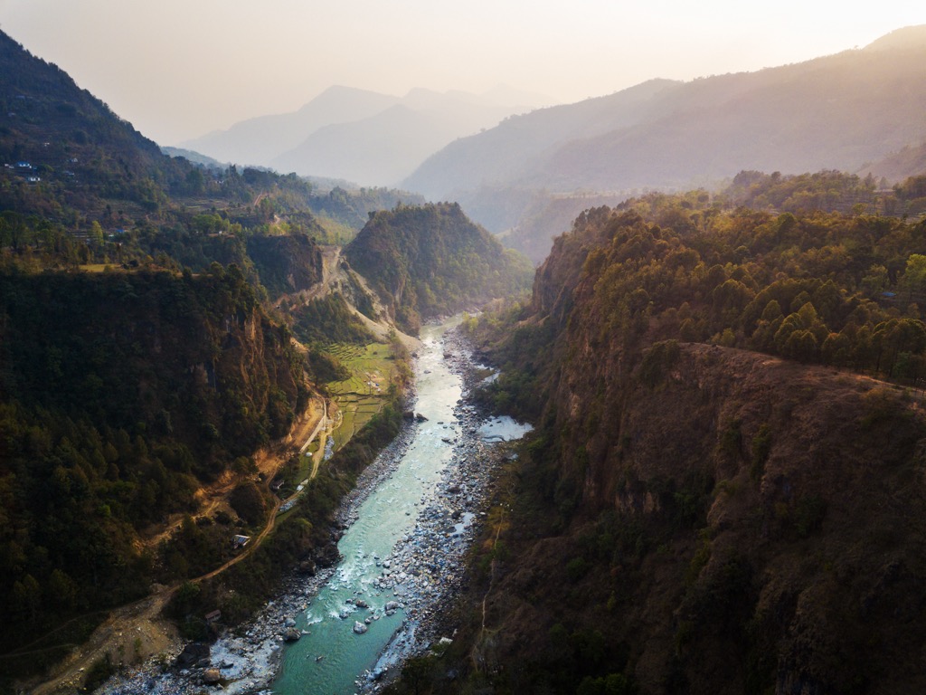 The Gandaki Gorge near Kusma, Nepal. Western Development Region