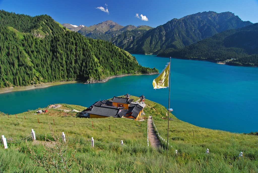 Heavenly lake, Xinjiang Tian-Shan, China
