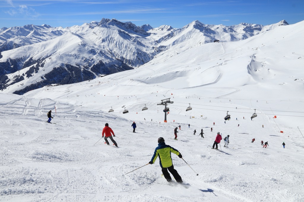 The Mayrhofen Ski Resort. Zillertal Alps
