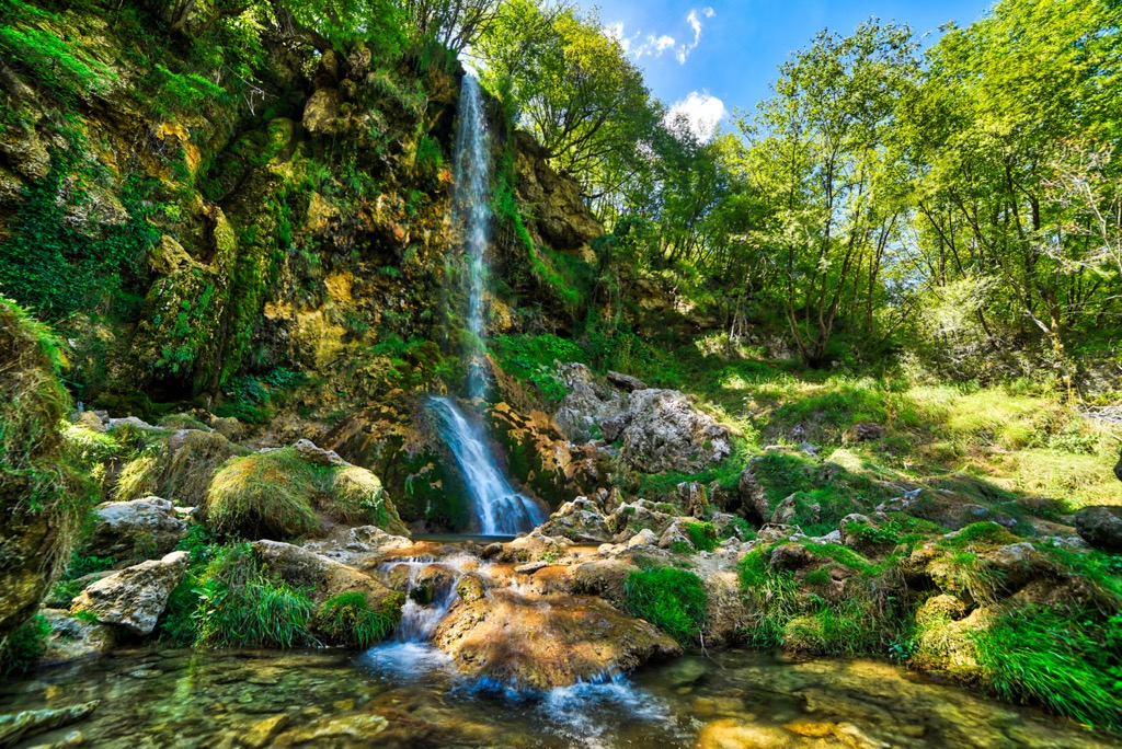 The Gostilje Waterfall on Zlatibor. Zlatibor Nature Park