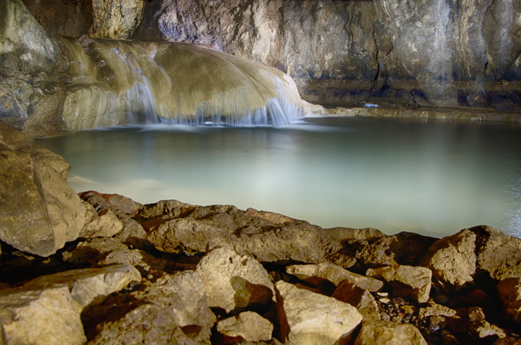 The grandiose chambers of Stopica Cave. Zlatibor Nature Park