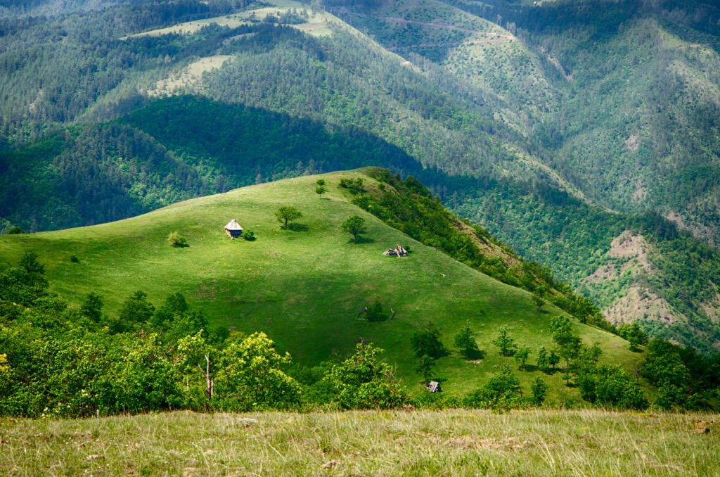 Zlatibor, as seen from the village of Stublo. Zlatibor Nature Park