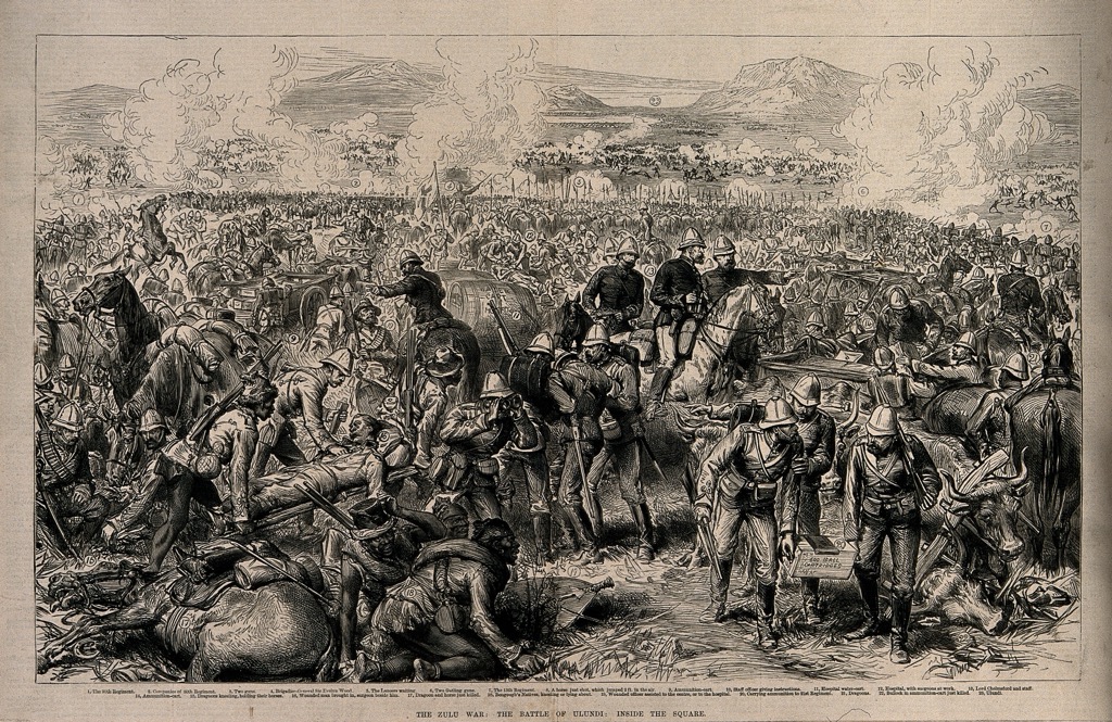 An artist’s depiction of the Battle of Ulundi. Zululand District Municipality